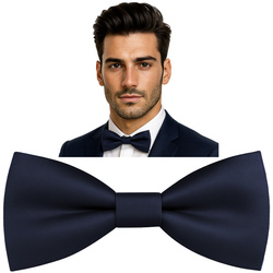 Elegancka muszka męska - GRANATOWY