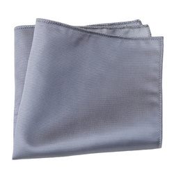 Poszetka męska w prążki - szara