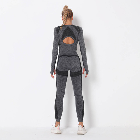 Komplet sportowy legginsy bezszwowe + top 
