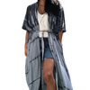 Pareo długa narzutka plażowa tunika z paskiem