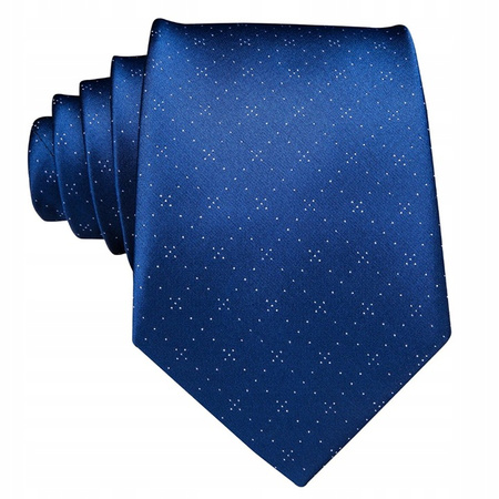 Żakardowy zestaw - krawat + poszetka + spinki