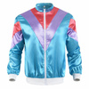 Dres w stylu retro z lat 70. i 80 - niebieski