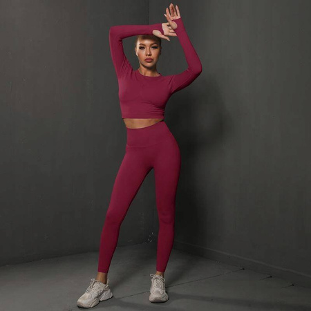 Komplet zestaw sportowy legginsy + top 