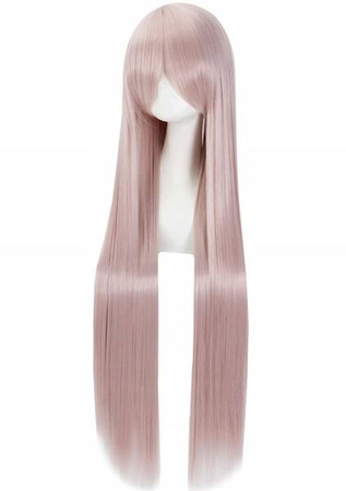 Peruka długa rose gold prosta cosplay