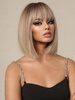 Peruka blond krótkie proste włosy grzywka