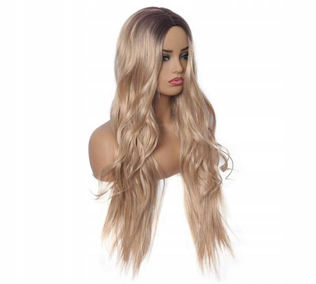 Peruka długa ombre blond fale