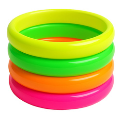 Zestaw neonowych bransoletek 4 kolory
