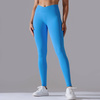 Legginsy sportowe z wysoki stanem i  marszczeniami