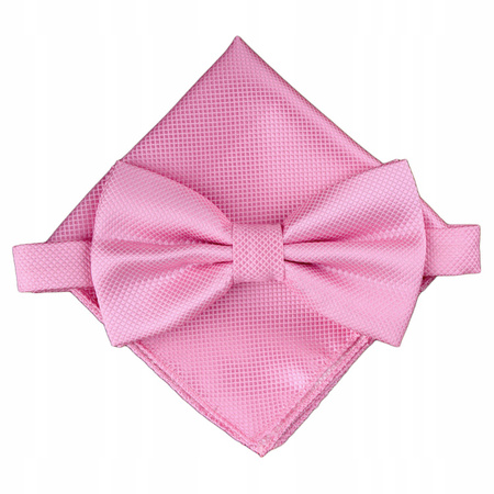 Zestaw mucha + poszetka - jasnoróżowa