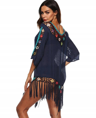 Pareo z kolorowym haftem