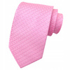 Krawat męski klasyczny w kratkę - różowy