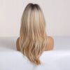 Peruka długa ombre blond prosta grzywka