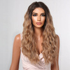 Peruka lace front długa brąz fale