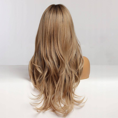 Peruka długa ombre ciemny blond fale