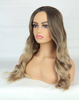 Peruka długa ombre blond brąz fale