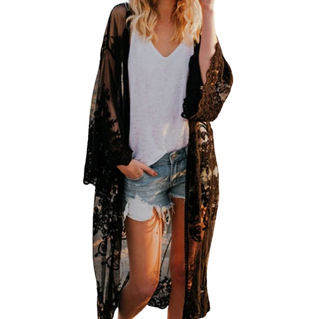 Koronkowa narzutka plażowa boho