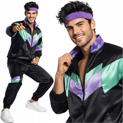 Dres w stylu retro z lat 70. i 80 - czarny