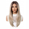 Peruka długa lace front blond prosta