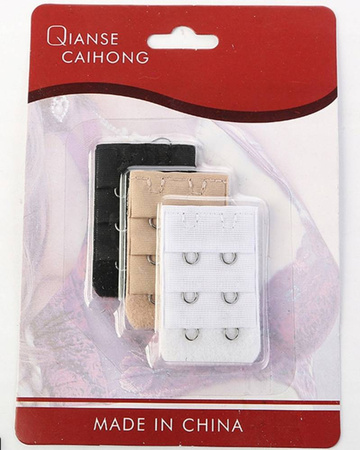 Zestaw przedłużka do biustonosza haftki 3 szt