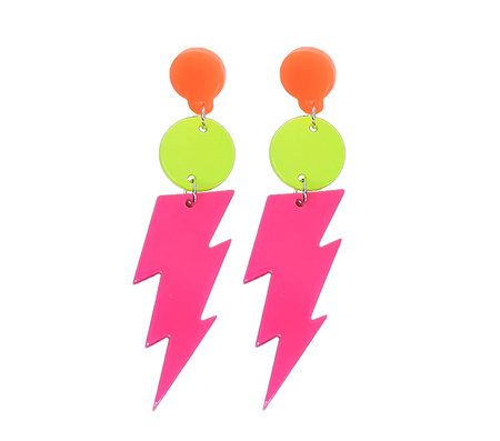 Strój zestaw lata 80. neonowy spodenki body frotka