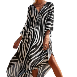 Pareo kolorowe długa sukienka plażowa tunika