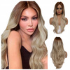 Peruka długa ombre blond brąz fale