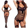 Bodystocking czarne kombinezon