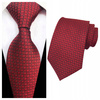 Krawat męski klasyczny w kratkę - czerwony