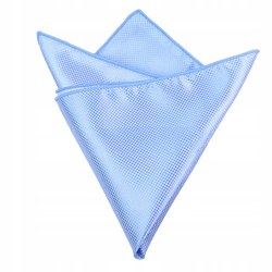 Poszetka męska w drobną kratkę - błękitna