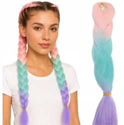 Włosy syntetyczne kolorowe dredy warkocze ombre