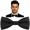Elegancka muszka męska - CZARNY