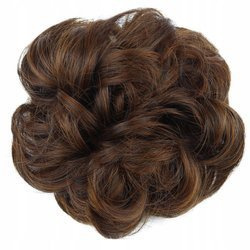 Doczepiany kok na gumce treska gęste włosy