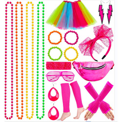 Strój zestaw lata 80. wielokolorowy