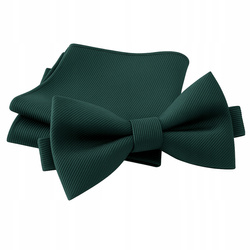 Zestaw mucha + poszetka - ciemnozielona