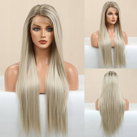 Peruka blond prosta lace front