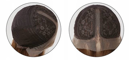 Peruka lace front długa brąz fale