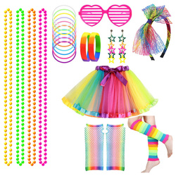 Strój zestaw lata 80. tęczowy