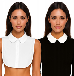 Biały kołnierzyk fałszywa koszula półkoszula