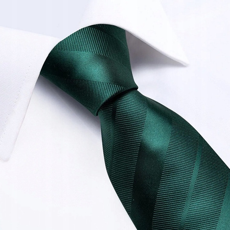 Żakardowy zestaw - krawat + poszetka + spinki