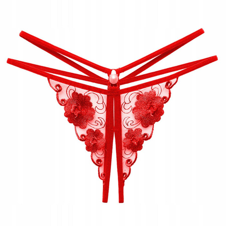 Stringi damskie koronkowe perełka 