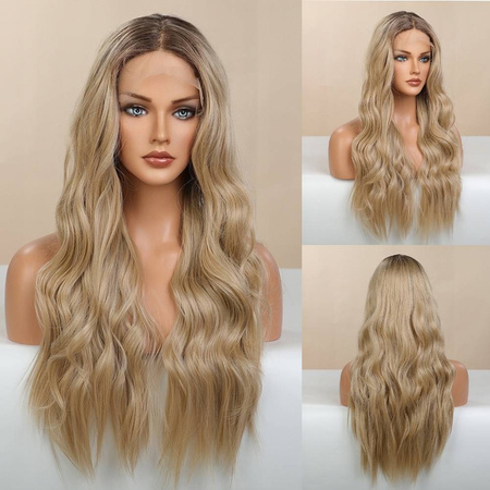 Peruka blond falowana lace front
