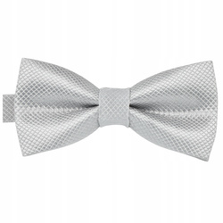 Muszka dziecięca w drobną kratkę - srebrna
