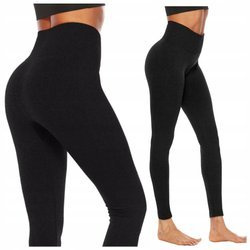Legginsy sportowe gładkie siłownia fitness wysoki stan