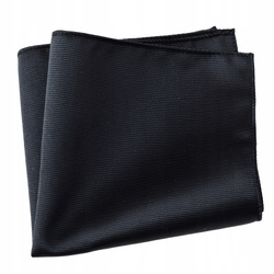 Poszetka męska w prążki - czarna