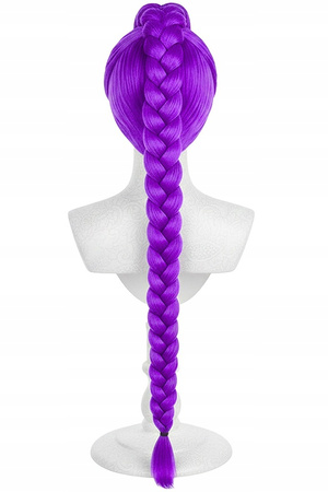 Fioletowa peruka z warkoczem Rumi K-pop hunters