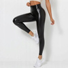 Legginsy skórzane a la skóra push up czarne