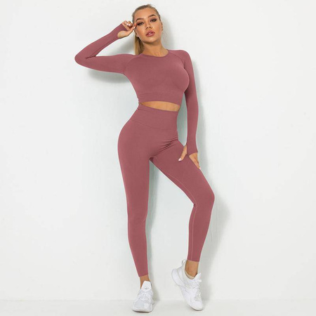 Komplet zestaw sportowy legginsy + top 