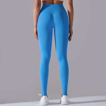 Legginsy sportowe z wysoki stanem i  marszczeniami