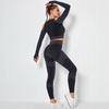 Komplet zestaw sportowy legginsy bezszwowe + top 