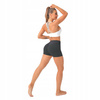 Spodenki sportowe fitness karbowane z wysokim stanem